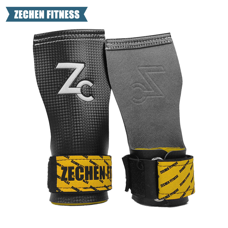 Hand Grips Premium Crossfit Carbon Fiber grips Custom Logo Wrist Procector Weightlifting Gym Crossfit Grip