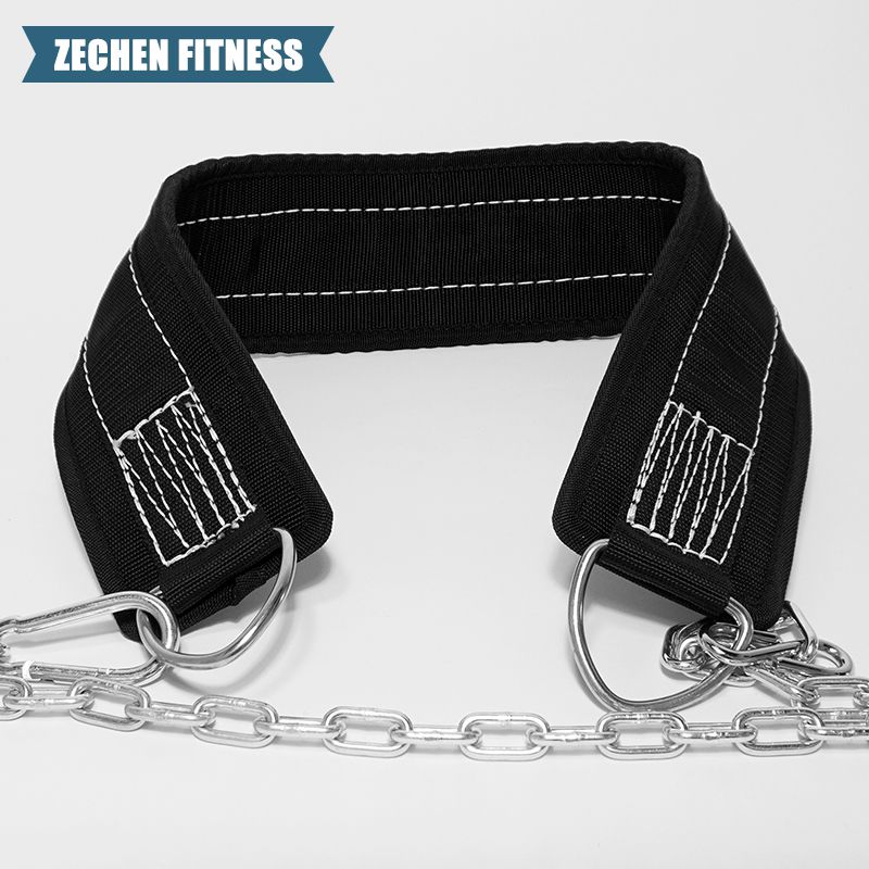 Zechen fitness dip belt with chain for pull up, heavy duty training
