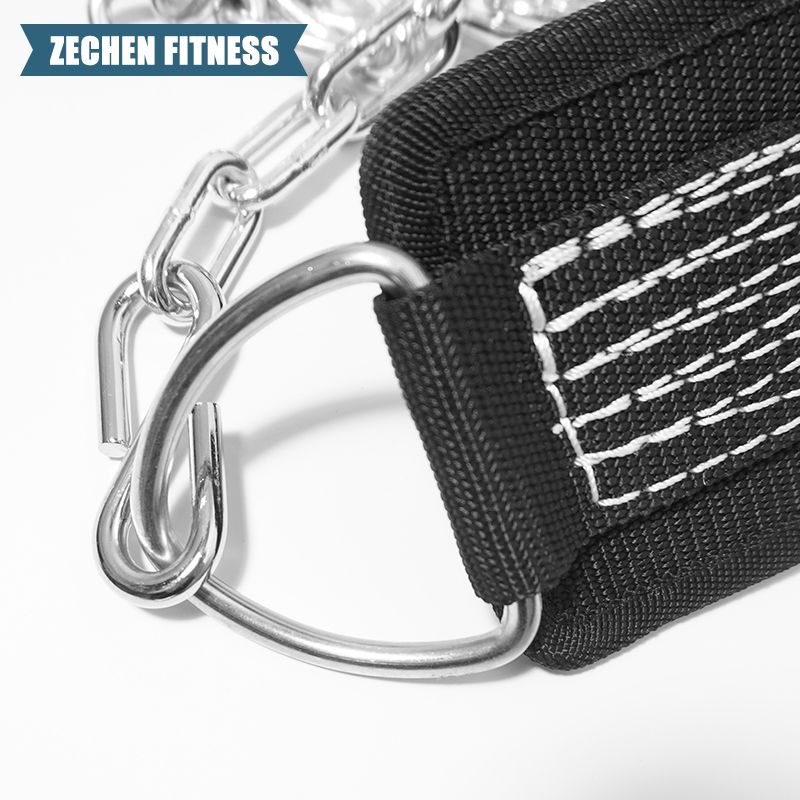 Zechen fitness dip belt with chain for pull up, heavy duty training