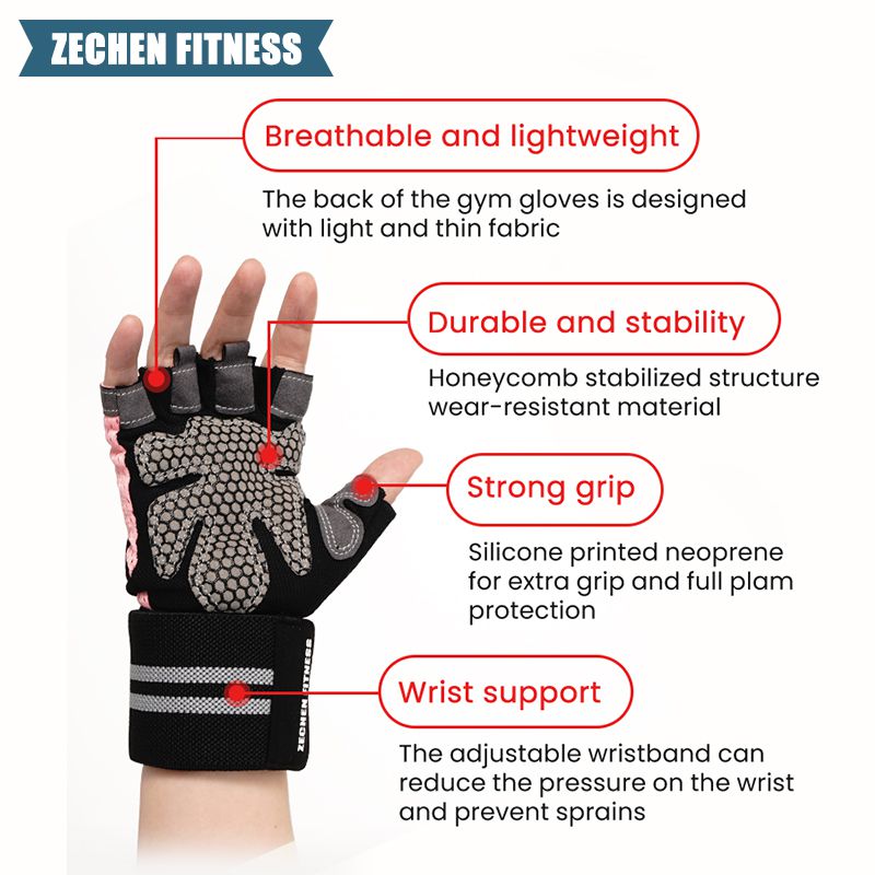 Workout gloves palm protection for Weight Lifting Gym