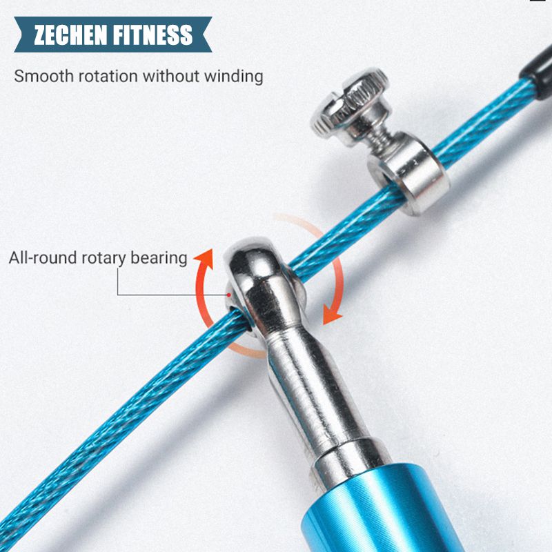 Custom Logo Adjustable Self Lock Speed Steel Wire Skipping Jump Rope