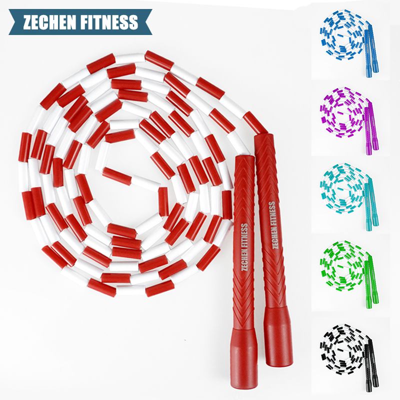 Custom Logo Colored Beaded Jump Rope for Jumping Exercise