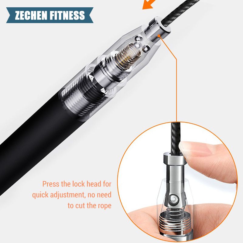 Crossfit Jump Rope for Men/Women/Kids Free Screw Design-Dual Ball Bearing