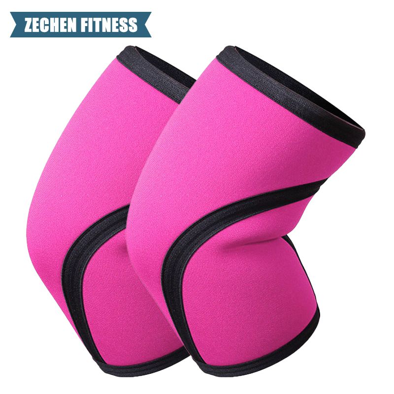 7mm/5mm Neoprene Thick Compression Knee Brace Support for Weightlifting, Powerlifting, Squatting & Fitness Activities for Women and Men Black