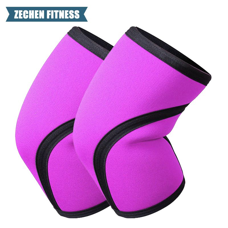 7mm/5mm Neoprene Thick Compression Knee Brace Support for Weightlifting, Powerlifting, Squatting & Fitness Activities for Women and Men Black