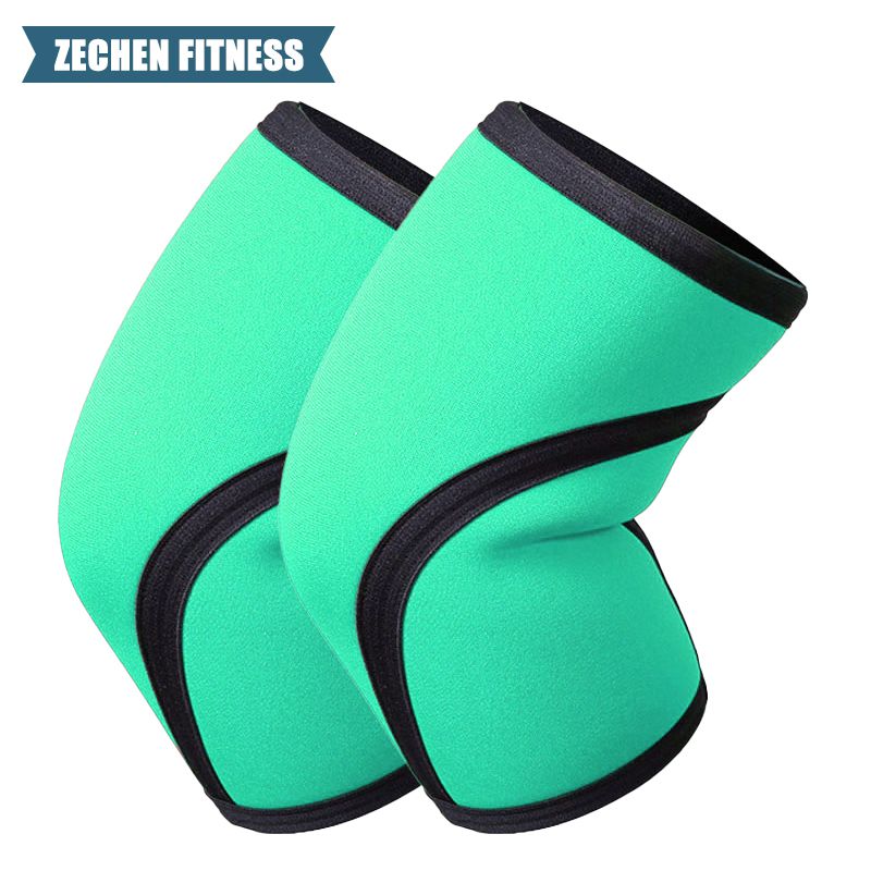 7mm/5mm Neoprene Thick Compression Knee Brace Support for Weightlifting, Powerlifting, Squatting & Fitness Activities for Women and Men Black