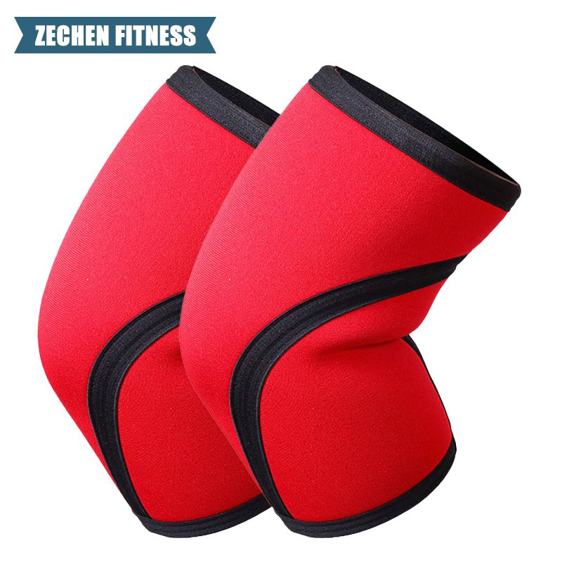 7mm/5mm Neoprene Thick Compression Knee Brace Support for Weightlifting, Powerlifting, Squatting & Fitness Activities for Women and Men Black