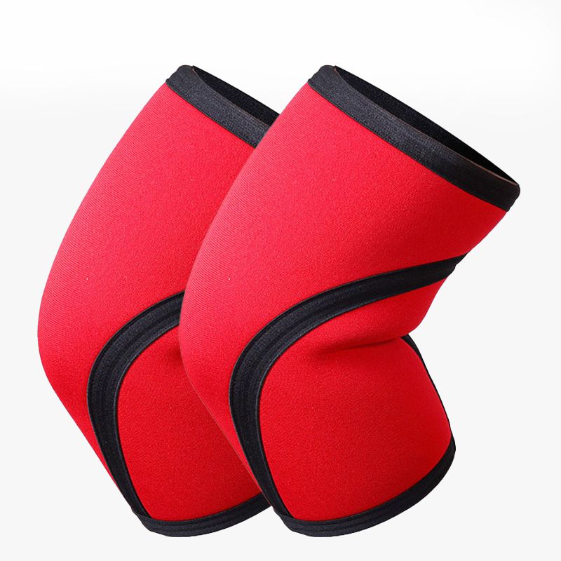 7mm/5mm Neoprene Thick Compression Knee Brace Support for Weightlifting, Powerlifting, Squatting & Fitness Activities for Women and Men Black