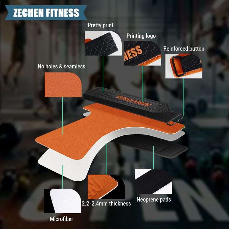 Crossfit Hand Grips Zechen Fitness Silicone Grips Moon Gymnastic Grips