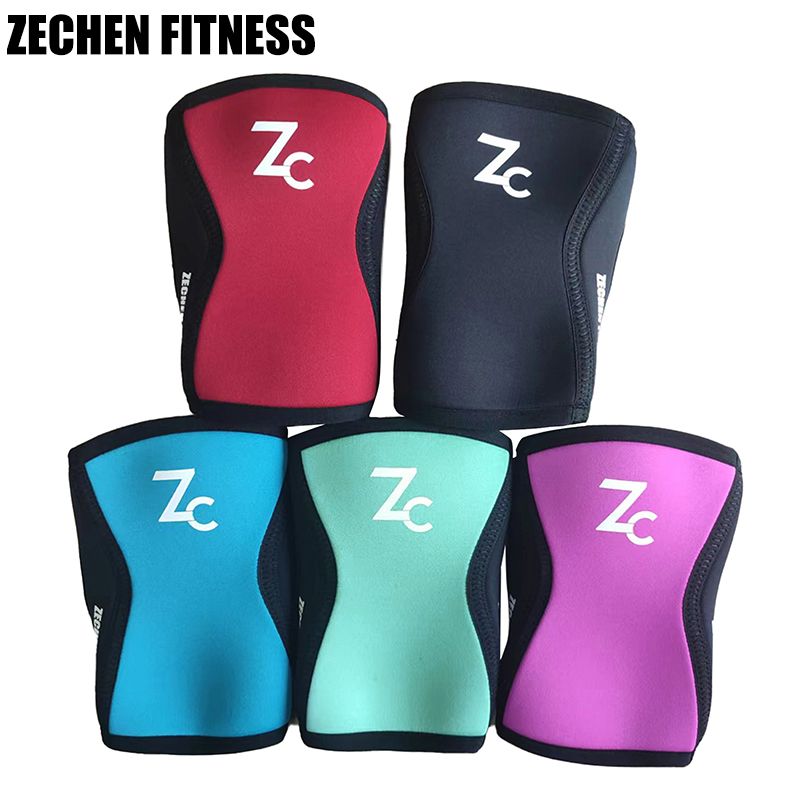 Custom Crossfit Knee Pads - Neoprene 5mm & 7mm Knee Sleeves in Multiple Colors for Weightlifting Training.