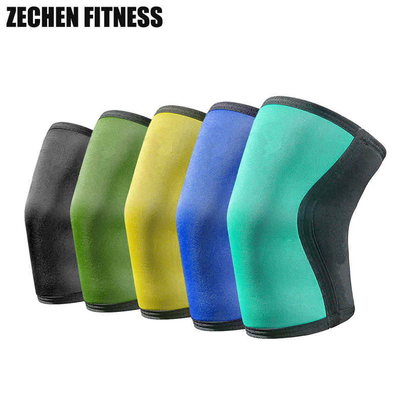 Custom Crossfit Knee Pads - Neoprene 5mm & 7mm Knee Sleeves in Multiple Colors for Weightlifting Training.