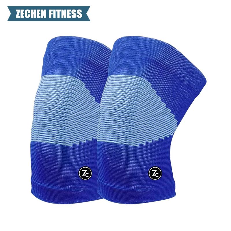 Zechen fitness performance knitting knee sleeves for weight lifting, crossfit training