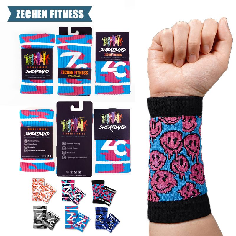 Custom logo sweatbands wristbands for crossfit