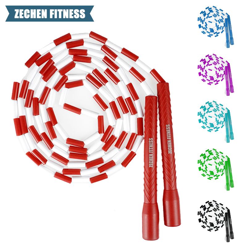 Custom Logo Colored Beaded Jump Rope for Jumping Exercise Custom Logo Colored Beaded Jump Rope for Jumping Exercise