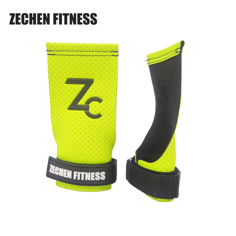 Cross Fit Weight Lifting Perforated Microfiber Leather  Gymnastics Grips Palm Grip