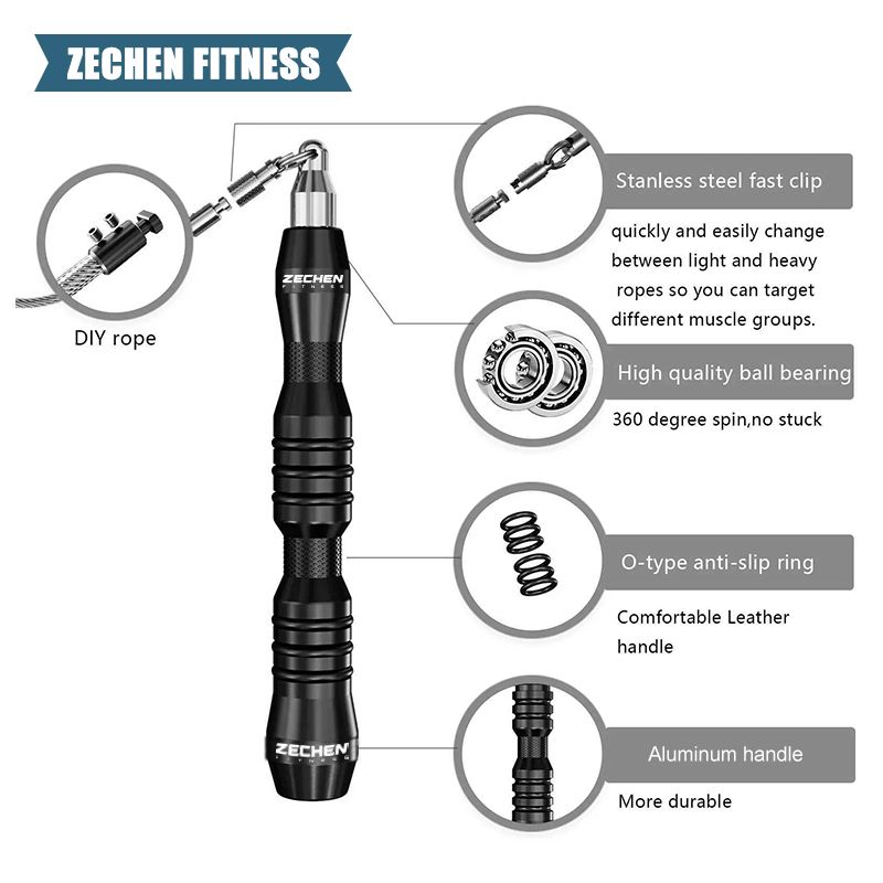 Zechen Fitness 2025 new Skipping Jump Rope